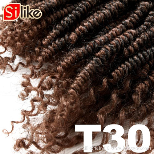 Bomb Twist Crochet Braids Fiber Pre looped Fluffy Twists Braiding Hair Bulk Passion Spring Twist Crochet Braids hair